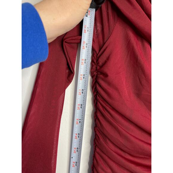 Womens Relipop Merlot Long Sleeve Long Party Dress Size Small NWT - Picture 5 of 9